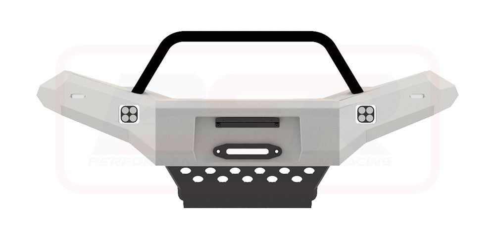 D-MAX 1 2012-2017 Ambush Customer Painted Single Hoop Bar, Pre-Runner Infill (2" Body Lift), Slimline Silver Fairlead