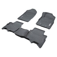 Ford Everest 2015-ON Front and Rear Black Rubber 3DMAXTRAC Floor Mats