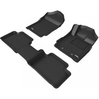 Ford Ranger PX/PX2/PX3 - Super Cab 2011-2021 Black Front and Rear Rubber KAGU Floor Mats