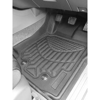 Mazda BT50 Freestyle Cab 2012-ON Front and Rear Black Rubber 3DMAXTRAC Floor Mats