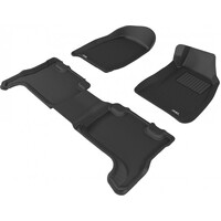 Holden Rodeo RA/RC 2002-2008 Black Front and Rear Rubber KAGU Floor Mats