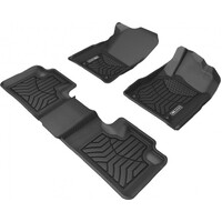 Jeep Grand Cherokee (WK2) 2011-2019 Front and Rear Black Rubber 3DMAXTRAC Floor Mats