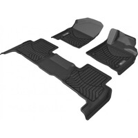 Toyota Land Cruiser 200 GX/GXL 2007-2012 Front and Rear Black Rubber 3DMAXTRAC Floor Mats