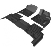 Toyota Land Cruiser 200 GX/GXL 2013-ON Front and Rear Black Rubber 3DMAXTRAC Floor Mats