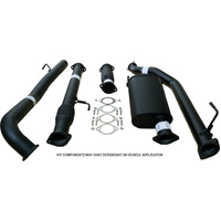 Ford Ranger PJ PK 2.5L & 3.0L 07 - 11 Manual 3" Turbo Back Carbon Offroad Exhaust With Cat No Muffler