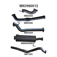 Manta Exhaust to suit Rodeo RA 3.0L LWB Non CR Without Cat