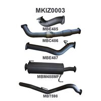 Manta Exhaust to suit DMAX 3.0L 08 - 10 SWB With Cat
