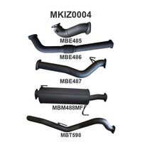 Manta Exhaust to suit DMAX 3.0L 08 - 10 SWB Without Cat