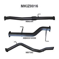 Manta Exhaust to suit MU-X 2017 ON 3.0L DPF BACK