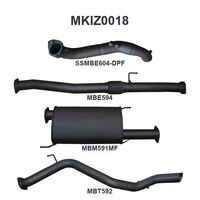 Manta Exhaust to suit MU-X 2017 ON 3.0L DPF TURBO BACK WITHOUT CAT