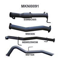 Manta Exhaust to suit NP300 Navara 3in Turbo Back Exhaust System With Cat, WOM