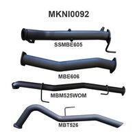 Manta Exhaust to suit NP300 Navara 3in Turbo Back Exhaust System Without Cat, WOM