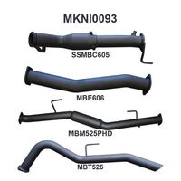 Manta Exhaust to suit NP300 Navara 3in Turbo Back Exhaust System With Cat, Hotdog