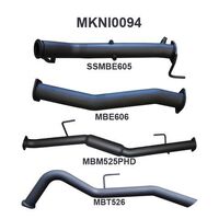 Manta Exhaust to suit NP300 Navara 3in Turbo Back Exhaust System Without Cat, Hotdog
