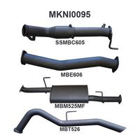 Manta Exhaust to suit NP300 Navara 3in Turbo Back Exhaust System With Cat, Muffler