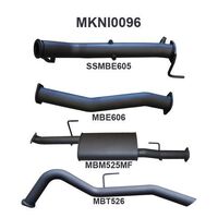 Manta Exhaust to suit NP300 Navara 3in Turbo Back Exhaust System Without Cat, Muffler