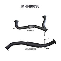 Manta Exhaust to suit Patrol Y62 V8 5.6L Wagon 3in Mid Section - With Centre Hotdog