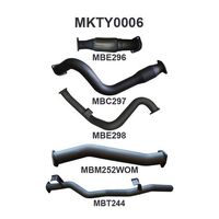 Manta Exhaust to suit VDJ79 V8 S/Cab Ute 3in With Cat & WOM