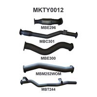 Manta Exhaust to suit VDJ79 V8 D/Cab Ute 3in With Cat & WOM