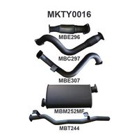 Manta Exhaust to suit VDJ78 V8 Troop Carrier 3in With Cat & MUFF