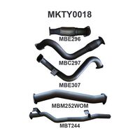 Manta Exhaust to suit VDJ78 V8 Troop Carrier 3in With Cat & WOM