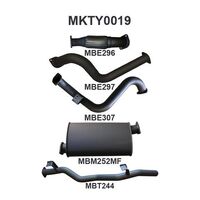 Manta Exhaust to suit VDJ78 V8 Troop Carrier 3in NO Cat With Muffler