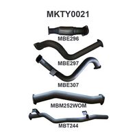 Manta Exhaust to suit VDJ78 V8 Troop Carrier 3in NO Cat, WOM