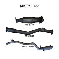 Manta Exhaust to suit VDJ76 V8 Wagon 3in With Cat Rear Muffler