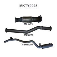 Manta Exhaust to suit VDJ76 V8 Wagon 3in Without Cat, Rear Muffler