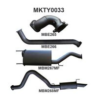 Manta Exhaust to suit HDJ100 Wagon 3in Centre & Rear Mufflers