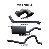 Manta Exhaust to suit HDJ100 Wagon 3in Centre Muffler & Tail