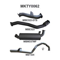 Manta Exhaust to suit HZJ105 DTS Turbo 3 Turbo Back With Muffler