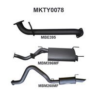 Manta Exhaust to suit UZJ100 4.7L Cat back 3in with centre & rear muffler