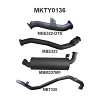 Manta Exhaust to suit HZJ80 3in Turbo Back With Muffler to Suit DTS Kit