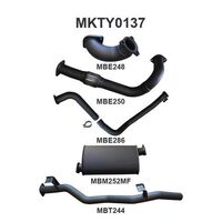 Manta Exhaust to suit HZJ75, 78 3in With Muffler to Suit DTS Turbo