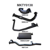 Manta Exhaust to suit HZJ79 3in With Muffler to Suit DTS Turbo