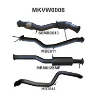 Manta Exhaust to suit Amarok 2.0L 3in EARLY Model Tailpipe Exit Sports Muffler
