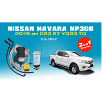 Nissan Navara NP300/D23 2.3L Fuel Manager Pre Filter Dual Bracket Kit - OS-17-FMB