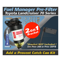 Toyota Landcruiser 70 Series 2007-ON Fuel Manager Pre Filter Dual Bracket Kit - OS-30-FM