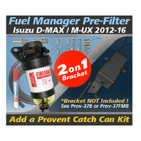 Companion To Provent Dual Bracket Kit: Isuzu DMAX/MUX 2012-16 - Fuel Manager Pre Filter Kit - OS-37-FM