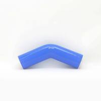 4" Blue Silicone Joiner 45 Degree Bend