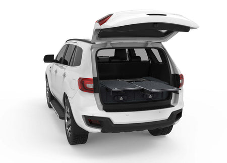 DUAL ROLLER FLOOR DRAWERS TO SUIT FORD EVEREST WAGON 01/2016-09/2022