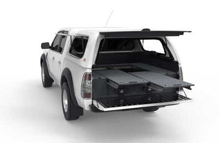 DUAL ROLLER FLOOR DRAWERS TO SUIT FORD RANGER DUAL CAB 01/2006-09/2011