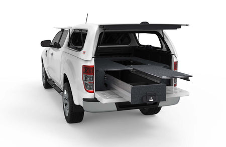 SINGLE ROLLER FLOOR DRAWERS TO SUIT FORD RANGER PX MK1 SUPER CAB/EXTRA CAB 10/2011-06/2015