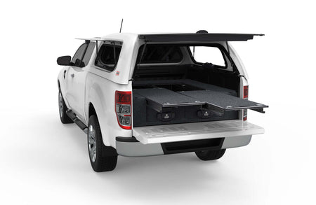 DUAL ROLLER FLOOR DRAWERS TO SUIT FORD RANGER PX MK1 SUPER CAB/EXTRA CAB 10/2011-06/2015