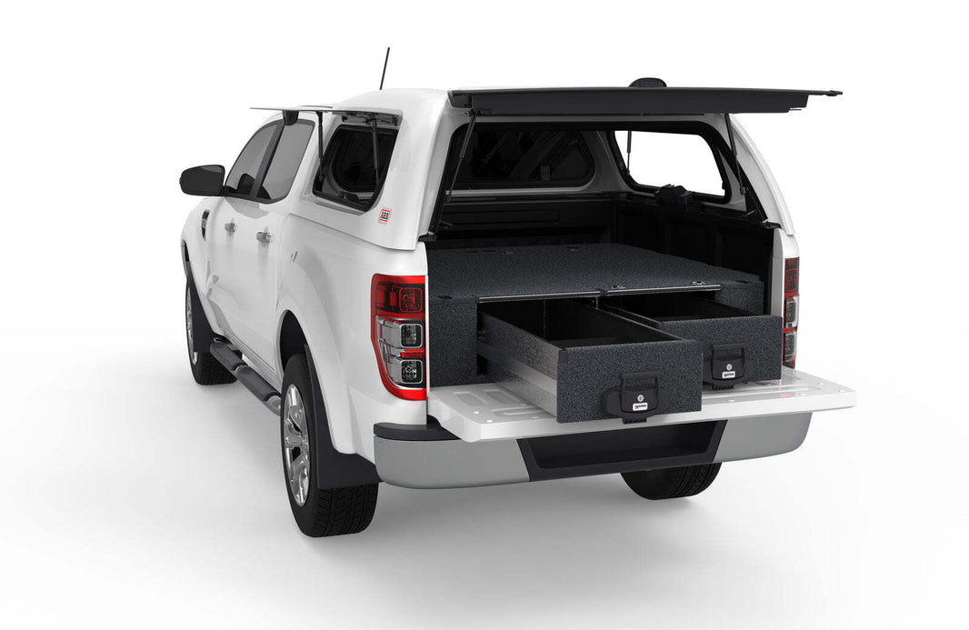 FIXED FLOOR DRAWERS TO SUIT FORD RANGER PX MK1 DUAL CAB 10/2011-06/2015