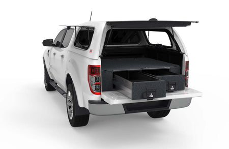 FIXED FLOOR DRAWERS TO SUIT FORD RANGER PX MK1 DUAL CAB 10/2011-06/2015
