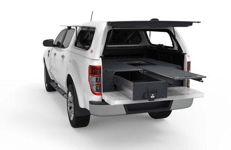 SINGLE ROLLER FLOOR DRAWERS TO SUIT FORD RANGER PX MK1 DUAL CAB 10/2011-06/2015
