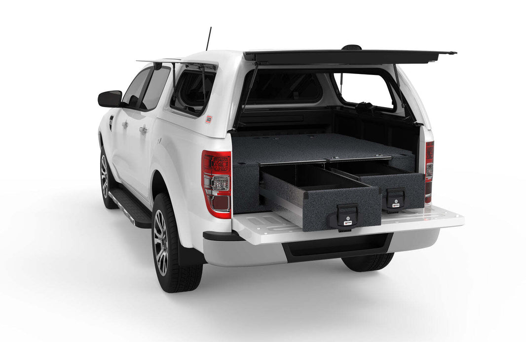 FIXED FLOOR DRAWERS TO SUIT FORD RANGER PX MK3 DUAL CAB 07/2015-06/2022