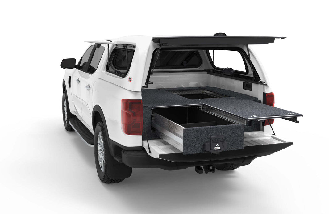 SINGLE ROLLER FLOOR DRAWERS TO SUIT FORD NEXT GENERATION RANGER DUAL CAB 07/2022-CURRENT
